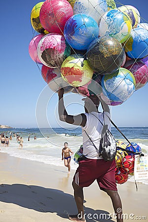 Ball Vendor Ipanema Beach Rio de Janeiro Brazil