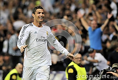 Ballon Dor 2013 Cristiano Ronaldo of Real Madrid celebrates scoring goal