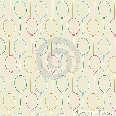 Balloon seamless pastel color background