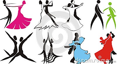 Ballroom dance - logos & silhouettes