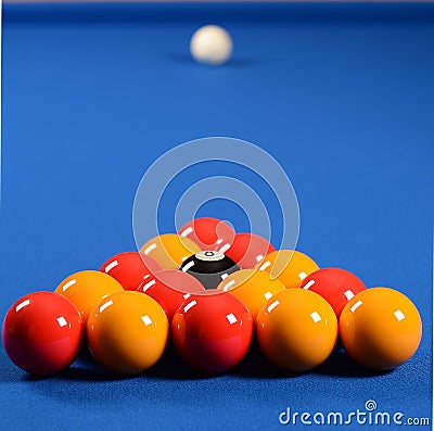 Balls on a pool table