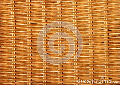 Bamboo basketwork closeup on old chair