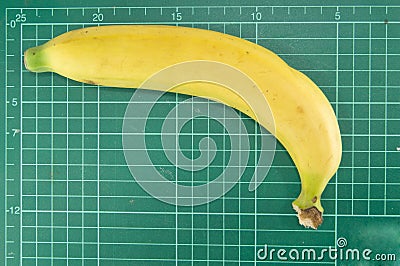 Banana on cutting mat
