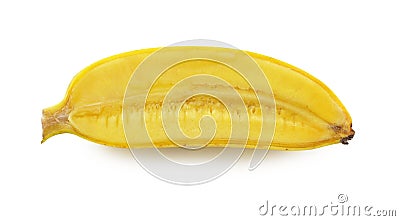 Banana slice isolated on white