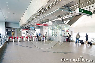 Bangkok,Thailand:Entrance of the Airport Link Paya