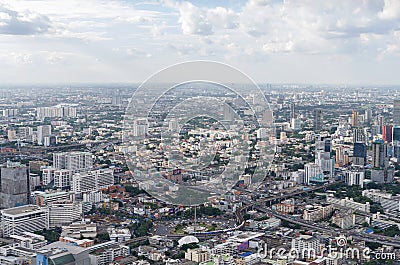 BANGKOK, THAILAND - JULY 13: Top view of highest b
