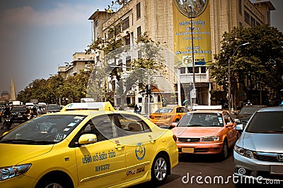 BANGKOK, THAILAND, MARCH 28, 2013 Street with