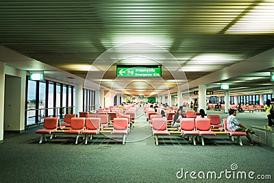 BANGKOK/THAILAND-MAY 16 : Unidentified passengers in the waiting