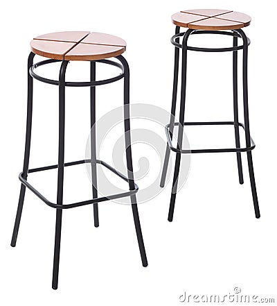 Bar stool on white background.