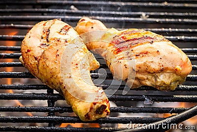 Barbecue Chicken at summer on grill