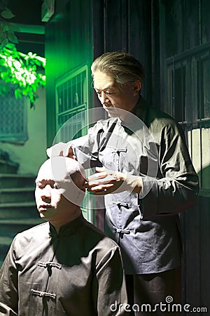 The barber wax figure of ancient china