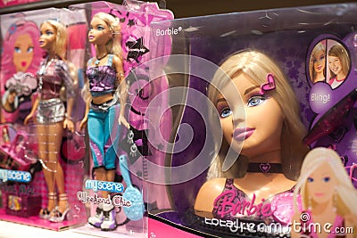 Barbie doll in toy store