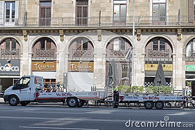 Barcelona bike sharing service van