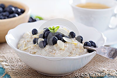 Barley porridge in a bowl