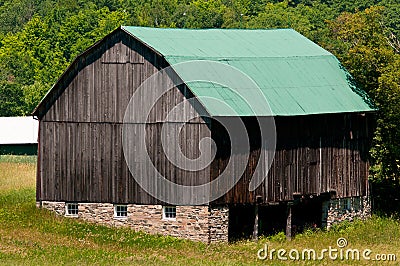 Barn with green roof