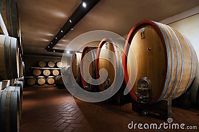 Barrels of wine