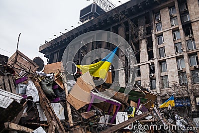 Barricades at Euromaidan in Kiev
