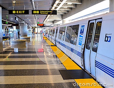 BART Train at the San Francisco Airport