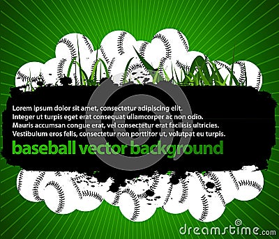 Baseball balls background