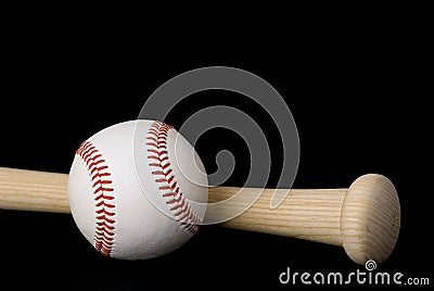 Baseball bat and ball