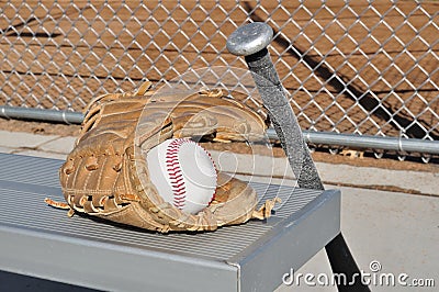 Baseball, Bat, and Glove