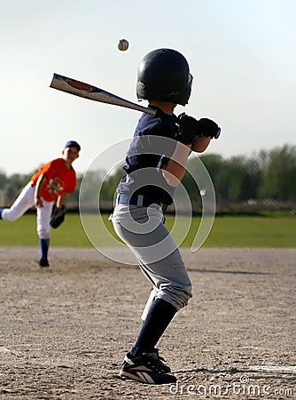 Baseball batter and pitcher