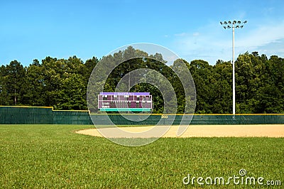 Baseball field and Scoreboard