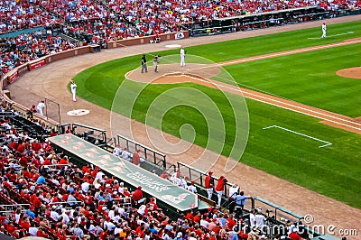 Baseball game in Cardinal s stadium