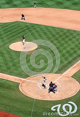 Baseball Pitcher and Batter Face Off