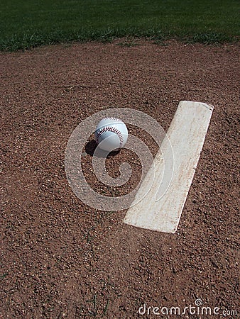 Baseball and Pitchers Mound