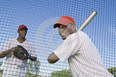 Baseball Player Preparing To Hit A Ball