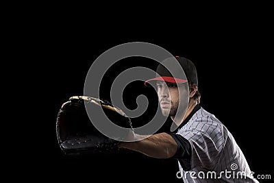 Baseball Player on a red uniform.