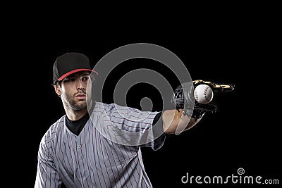 Baseball Player on a red uniform.