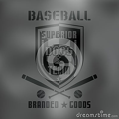 Baseball sport emblem Dark