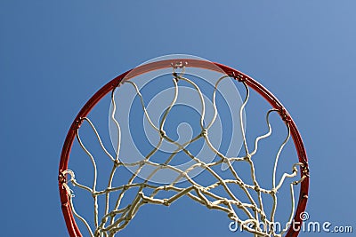 Basket ball hoop from below