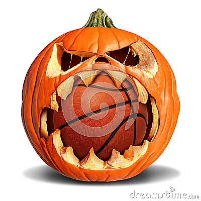 basketball autumn softball biting lantern pumpkin symbol jack concept halloween leather sports fall into