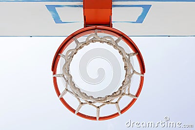 Basketball backboard, hoop and net