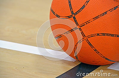 Basketball on boundary line