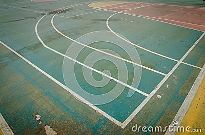 Basketball court floor