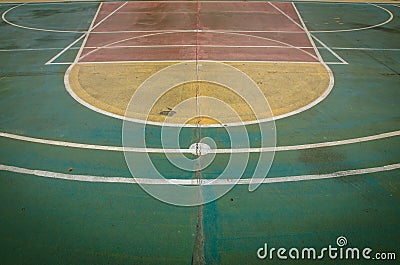 Basketball court floor