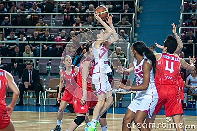 Basketball game Russia Spain