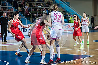 Basketball game Russia Spain