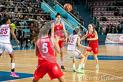 Basketball game Russia Spain