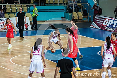 Basketball game Russia Spain.