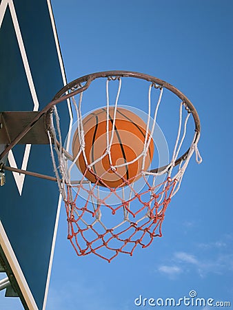 Basketball in the net