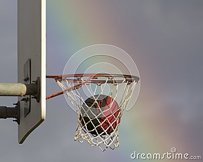 Basketball in net