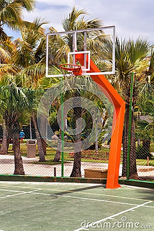 Basketball platform in the resort