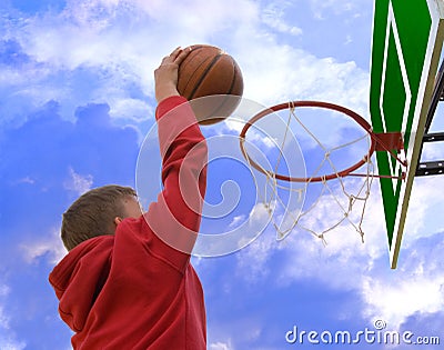 Basketball slam dunk