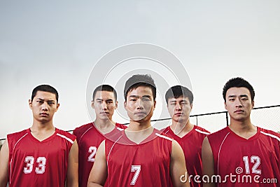 Basketball team, portrait