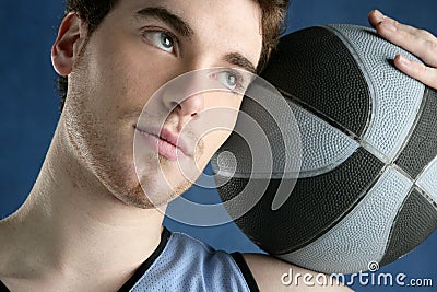 Basketball young man basket player portrait